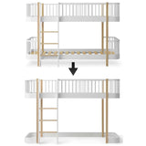 Wood Conversion kit Original low bunk bed to low loft bed 138cm, white/oak