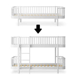 Wood Conversion kit Original day bed to low bunk bed, white