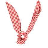 scrunchie - red & ecru checkered