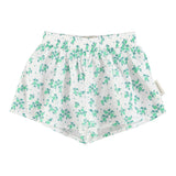 shorts - ecru w/ green flowers allover