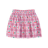 short skirt - lilac w/ cherries allover