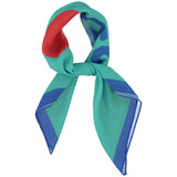 silky bandana - turquoise w/ "peace print