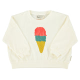sweatshirt - ecru w/ ice cream print