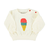 sweatshirt - ecru w/ ice cream print