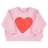 sweatshirt - lilac w/ red heart print