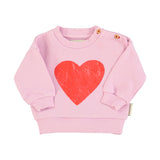 sweatshirt - lilac w/ red heart print