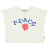 t'shirt - ecru w/ "peace" print