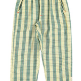 unisex trousers - light yellow checkered