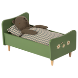 Wooden Bed, Teddy Dad - Dusty Green