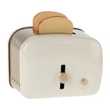 Miniature toaster with bread - Off white