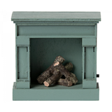 Miniature Fireplace - Vintage Blue