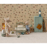 Vintage single bed, Mouse - Mint