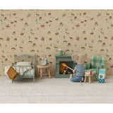 Vintage single bed, Mouse - Mint