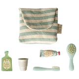 Toothbrush set in bag, Mouse - Blue stripe