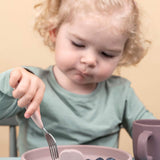 Easy-grip cutlery set | Deer friends - Powder