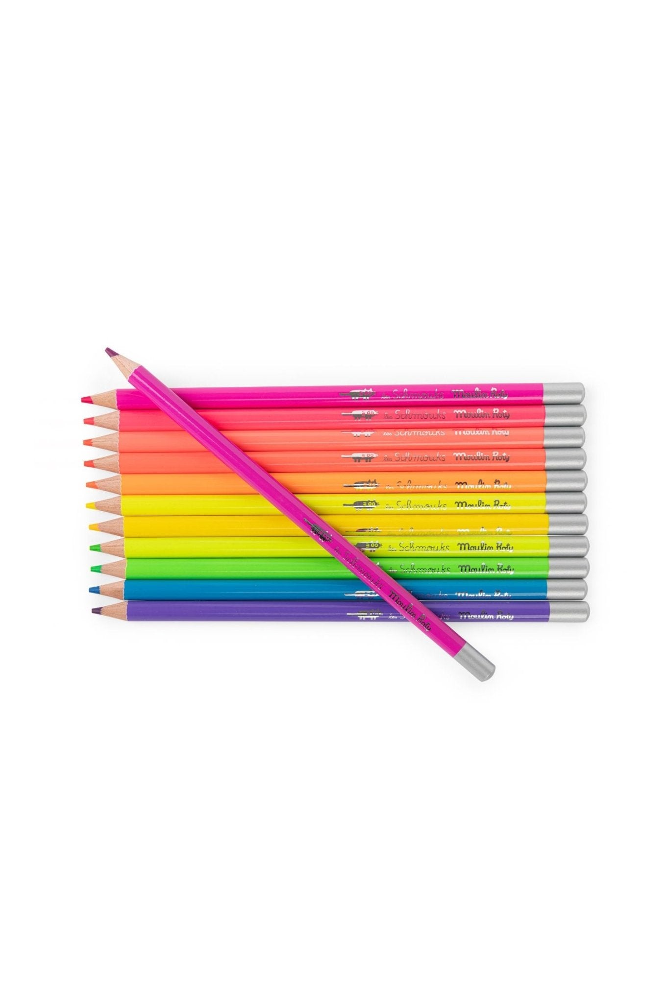 12 neonkleurpotloden - Les Schmouks van Moulin Roty | Kids Conceptstore Le Fanfare