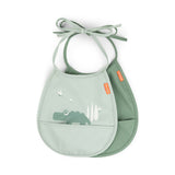 Tiny pocket bib 2-pack | Croco - Green