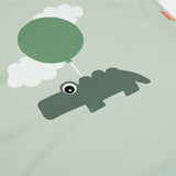 Waterproof kids apron Happy clouds Green