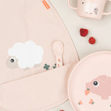 Pull-over bib | Tiny farm - Powder