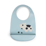 Silicone bib | Dotti - Blue