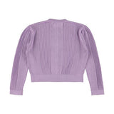 Wine Shiny Cardigan - Lilac