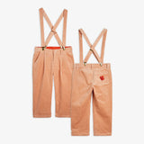 Clover Emb Corduroy Suspender Trousers