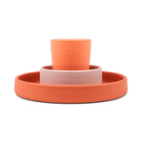 Silicone dinner set | Happy clouds - Papaya