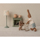 Bunny, Micro - Brown - Dusty rose knitted suit