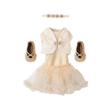 Ballet suit and skirt cream, Size 3