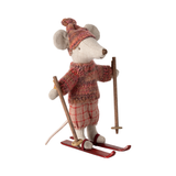 Winter Mouse With Ski Set, Big Sister - Rose