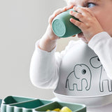 Silicone Stick&Stay snack plate | Croco - Green