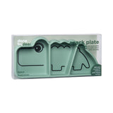 Silicone Stick&Stay snack plate | Croco - Green