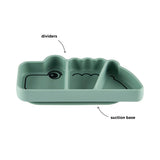 Silicone Stick&Stay snack plate | Croco - Green