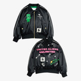 United aliens unlimited satin baseball jacket - Black