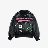 United aliens unlimited satin baseball jacket - Black