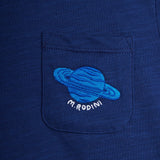 Planet emb ss tee - Blue