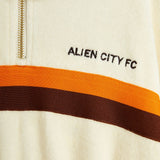 Alien City FC emb half zip terry sweatshirt - Off-white