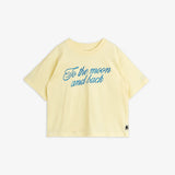 To the moon emb ss tee - Yellow