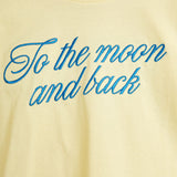 To the moon emb ss tee - Yellow