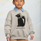 Skunk chenille sweatshirt - Grey