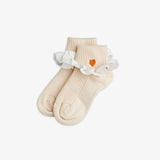 Heart lace 1-pack socks - Off-white