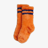 Stripe fluffy 1-pack socks - Orange