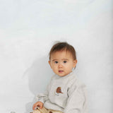 Elephant shrew emb sweatshirt - Grey Melange