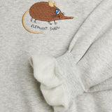 Elephant shrew emb sweatshirt - Grey Melange