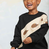 Elephant shrew panel sweatshirt - Black