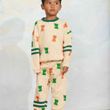 Kittens aop stripes sweatshirt - Beige