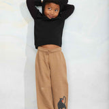 Panther sp melange sweatpants - Brown