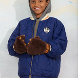 Faux fur mittens - Brown