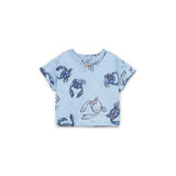 Printed flamé jersey t-shirt - copenhaga