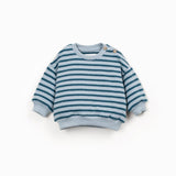 Striped jersey sweater - Cyanotype